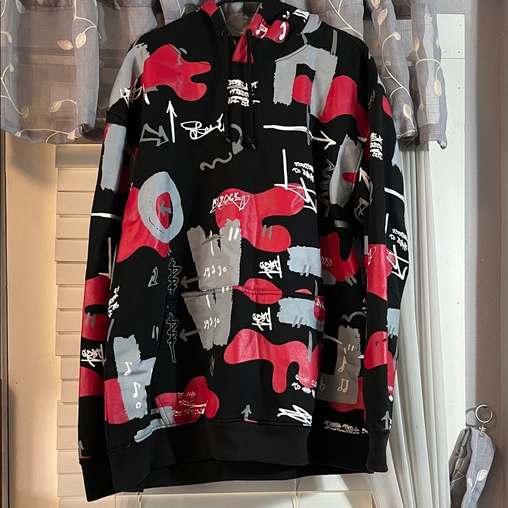 Graphic Black and Red Hoodie